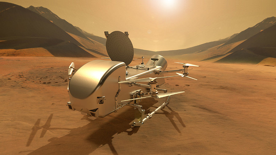 NASA Dragonfly spacecraft for Mars exploration using Plutonium