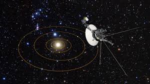 Voyager 1 spacecraft looking back on our Solar System
